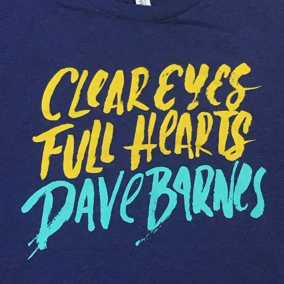Dave Barnes Concert T-shirt shirt “Clear Eyes Full Hearts” tour Size Small - Picture 2 of 6